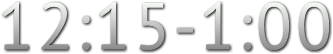 12:15-1:00 12:15-1:00